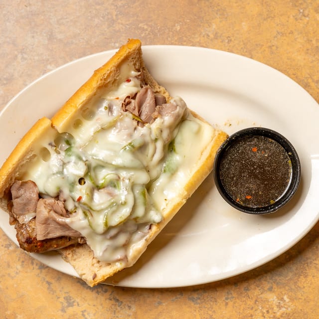 Combo Beef & Sausage Sandwich.